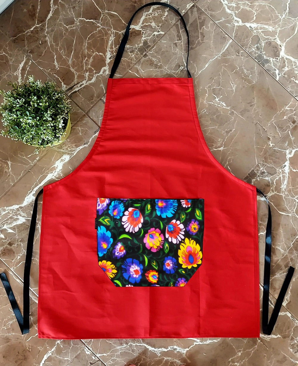 Cooking Kitchen Aprons for Women Men, Workshop, BBQ, Cotton Apron, Red Apron