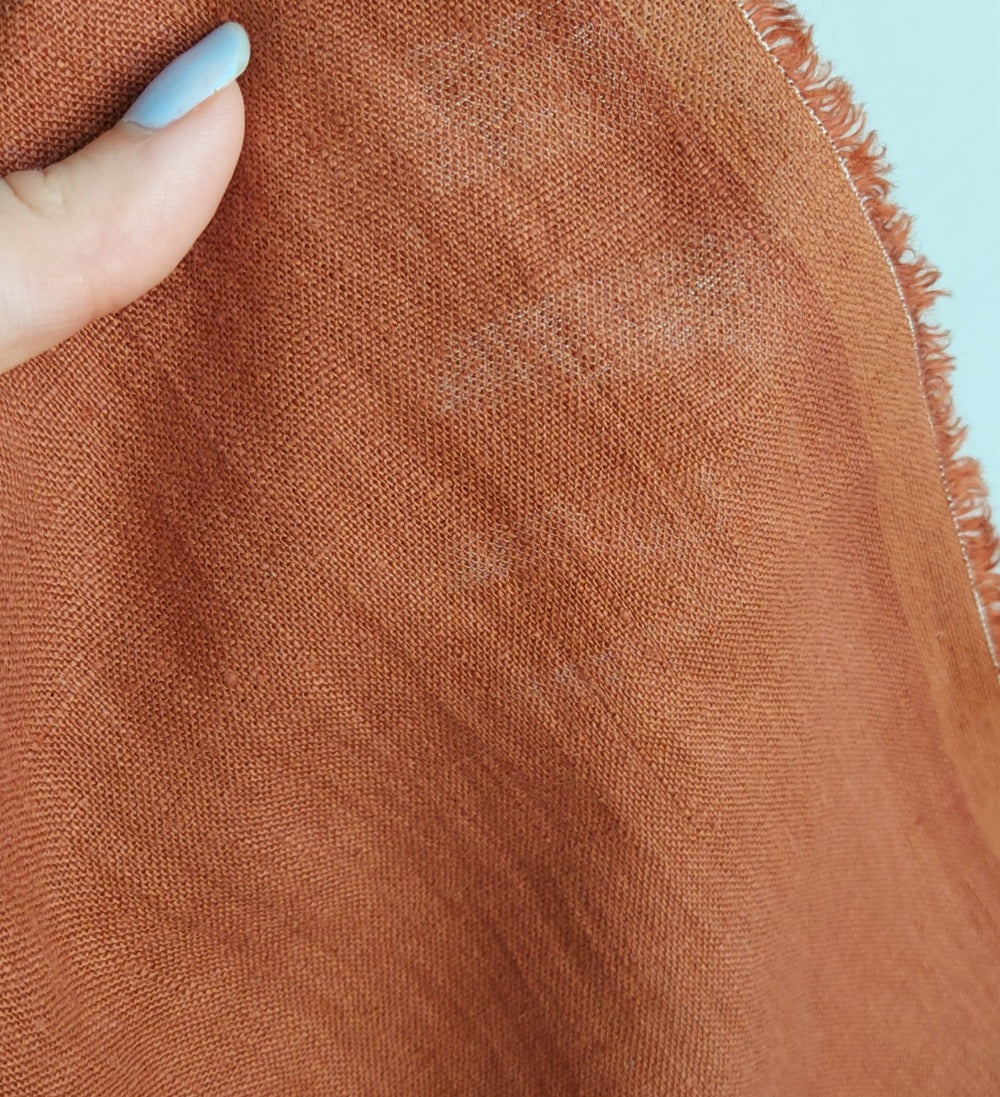 Linen fabric cinnamon