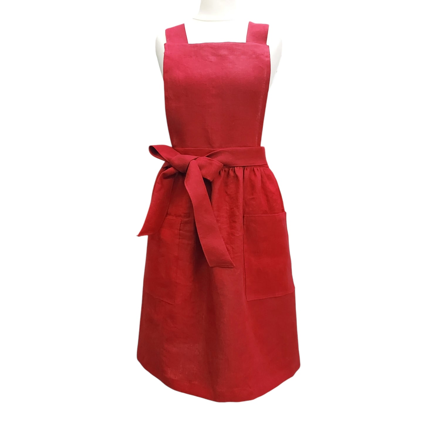 Linen Pinafore Apron, Cottage Core Apron, Apron with Pockets, Women's Apron, Mini