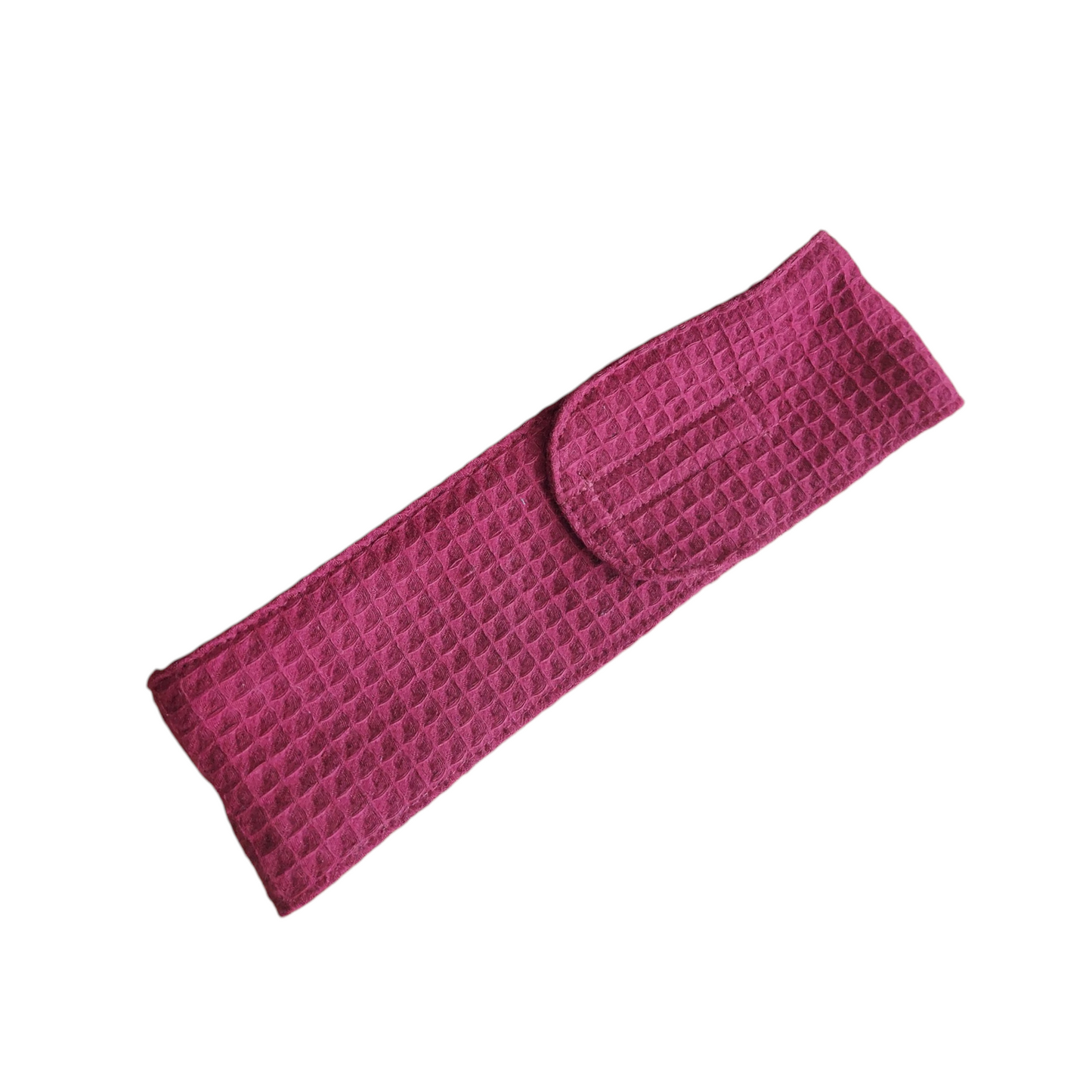 Burgundy Spa Cotton Headband – Adjustable with Velcro Closure