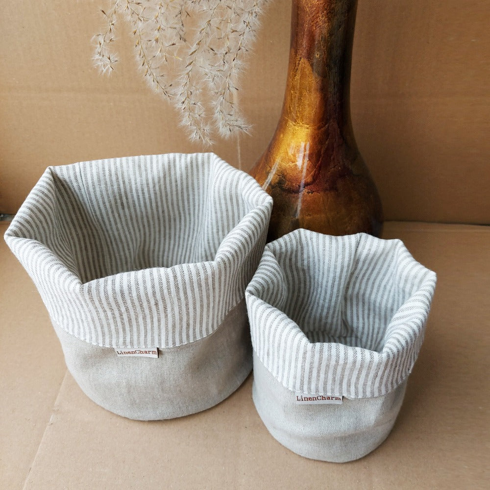 Bread bag, Natural linen bread basket, Linen bowl, Linen bag for sweets, cookies, flower pot, bag for buns, natural linen bag, Bakery bag