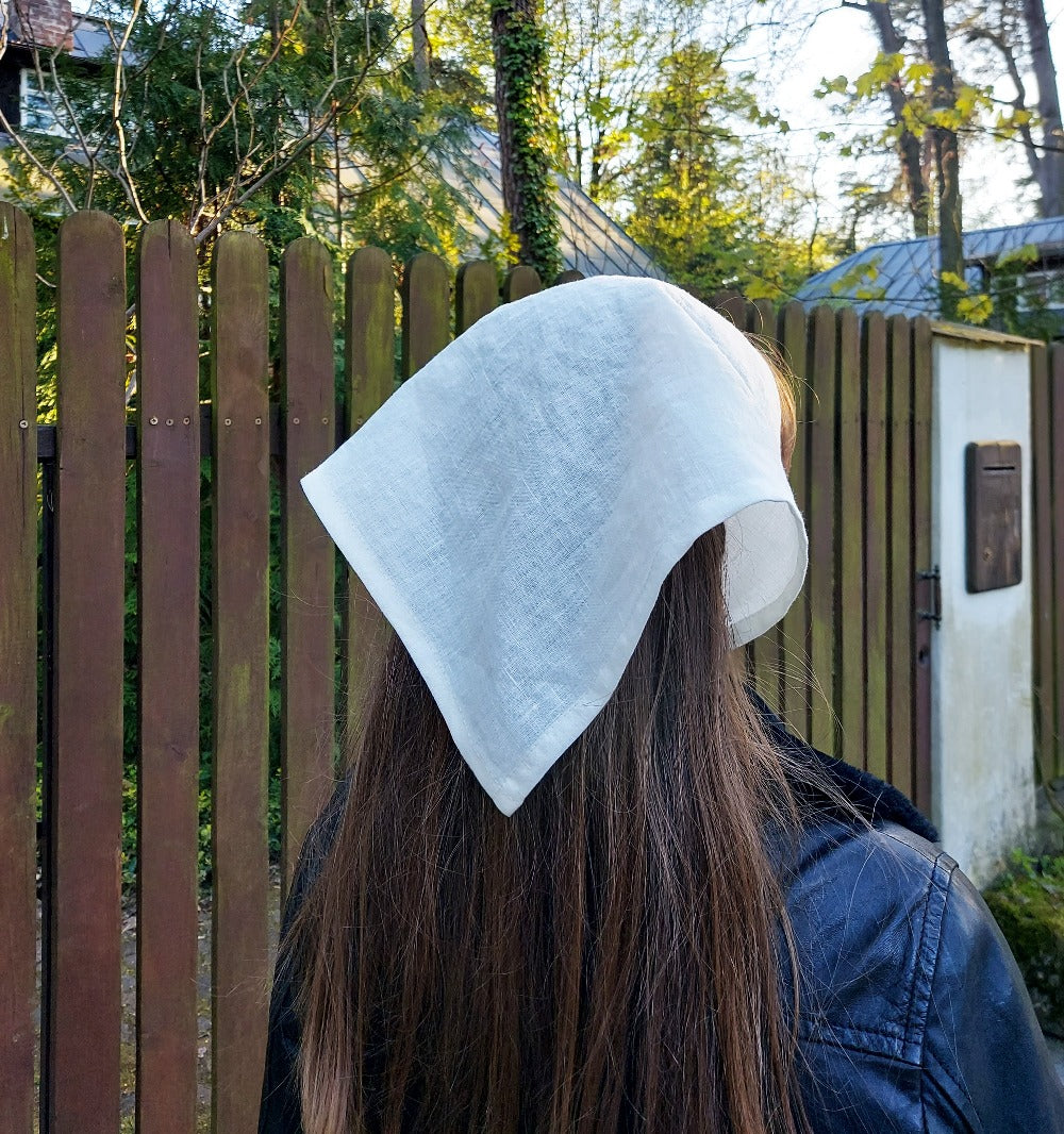Linen bandana, bandana, head scarf, linen scarf
