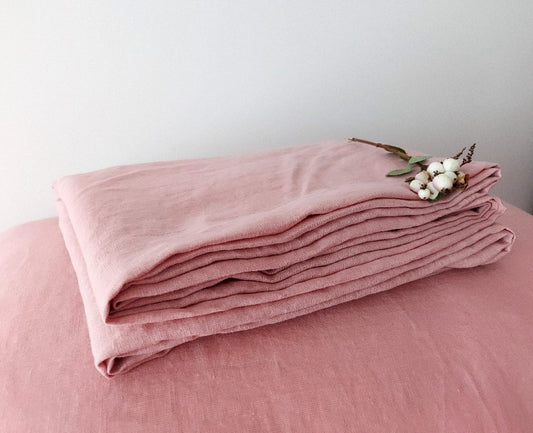 Linen flat sheet, bed sheet