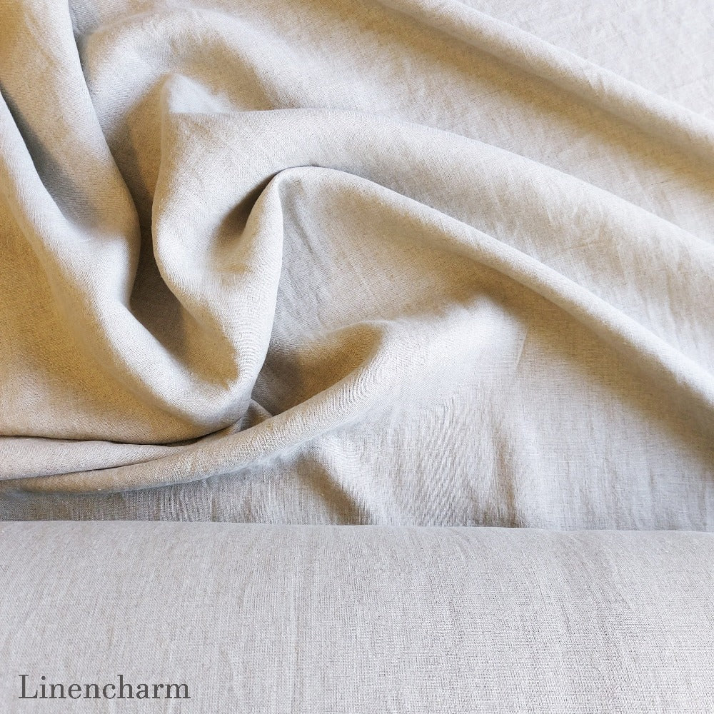 Linen Fabric Stonewashed, Soft Linen Fabric, 205g/m2, 145cm/57", Natural Linen Linen Fabric Stonewashed, Soft Linen Fabric, 205g/m2, 145cm/57", Natural Linen