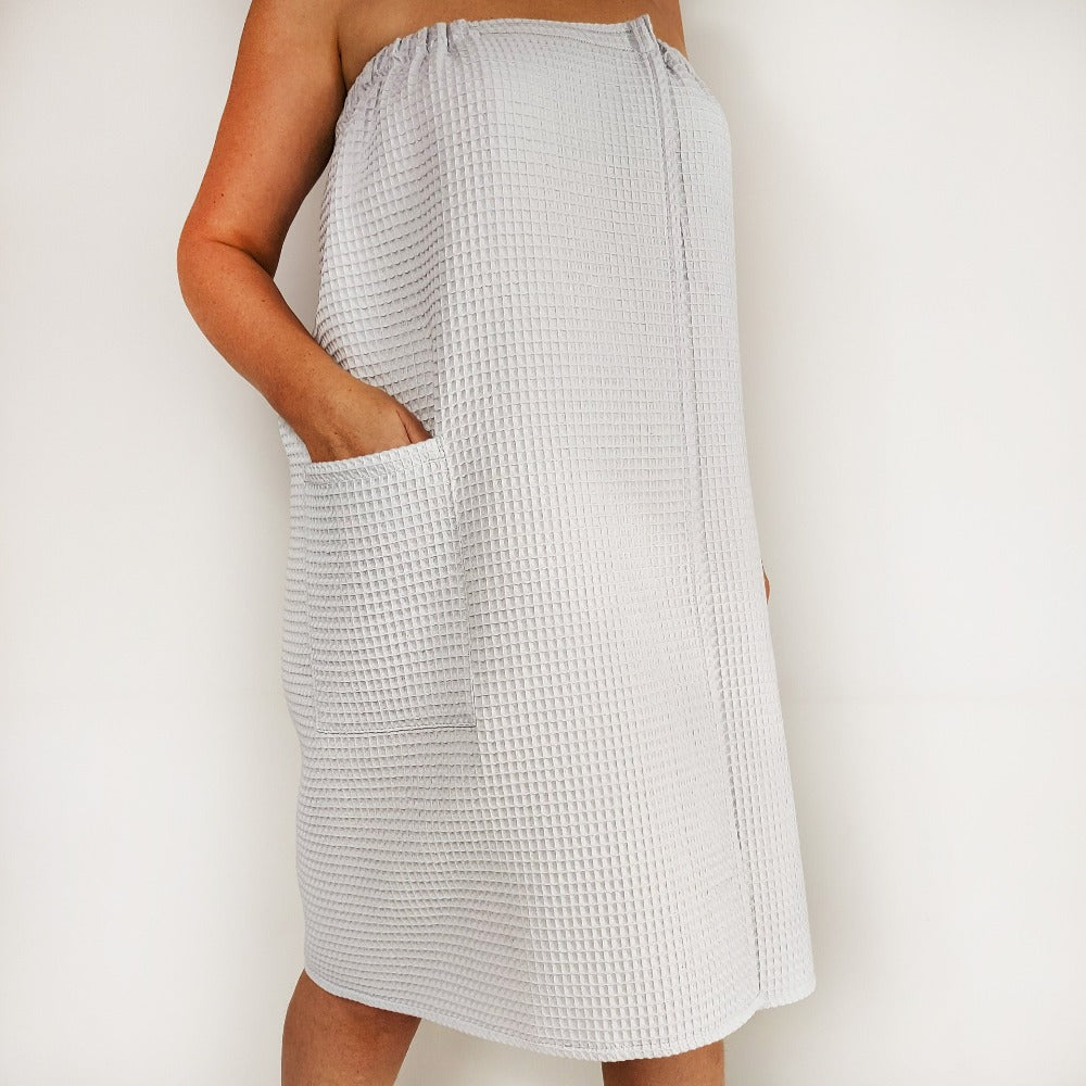 Spa wrap, bath towel wrap, towel waffle weave