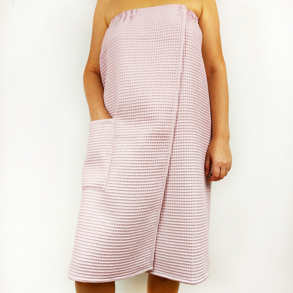 Spa wrap, bath towel wrap, towel waffle weave