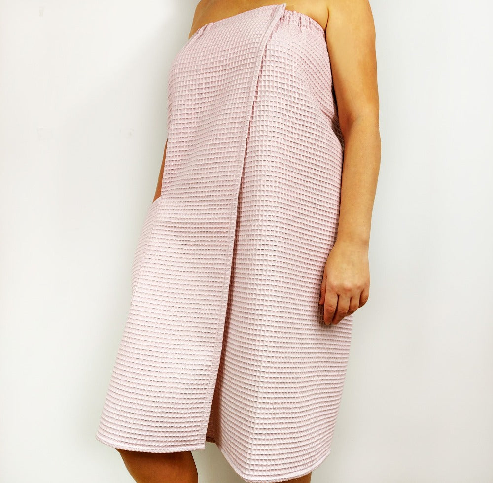 Spa wrap, bath towel wrap, towel waffle weave