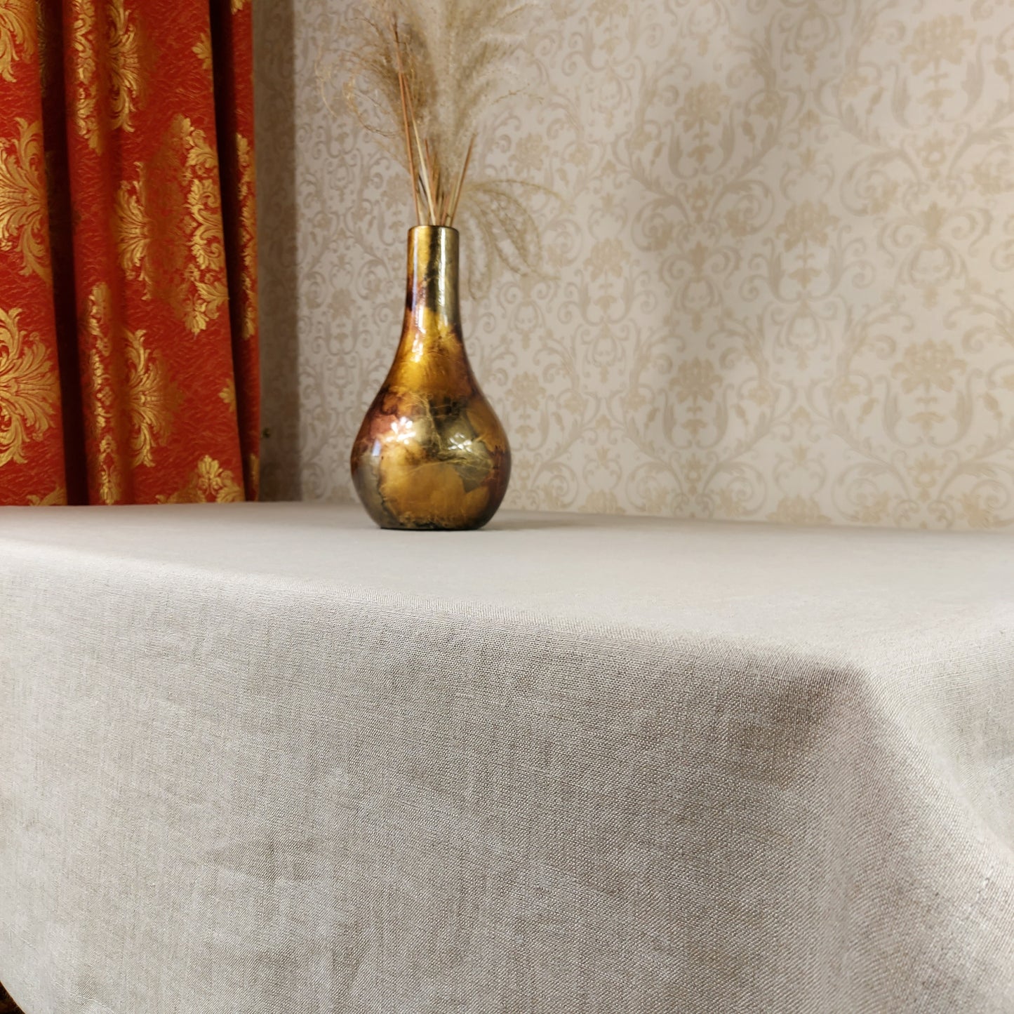 50 Colors Natural Linen Tablecloth, Stonewashed Linen Tablecloth, 205g/m2 Natural
