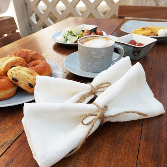 White Linen Napkins, Eco Friendly Tableware, Sustainable Home Decor, Linen Napkins, Reusable Napkins, Fuchsia Decor, Natural Table Setting, Elegant Table Decor, Soft White Napkins, Rustic Chic Tableware