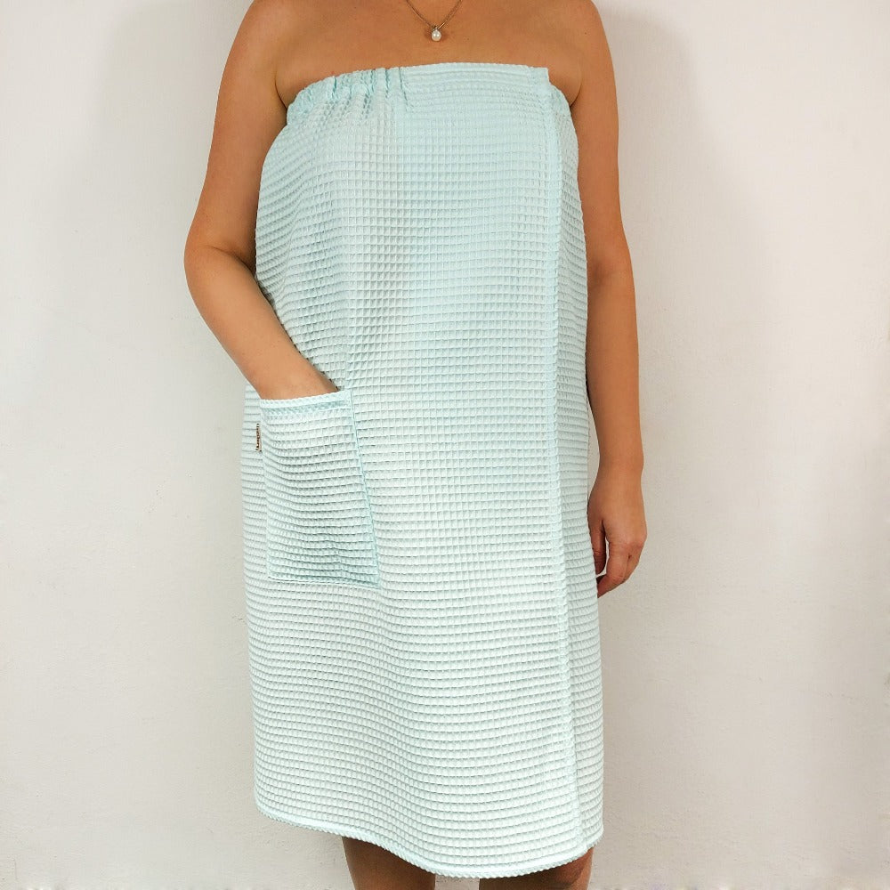Spa wrap, bath towel wrap, towel waffle weave