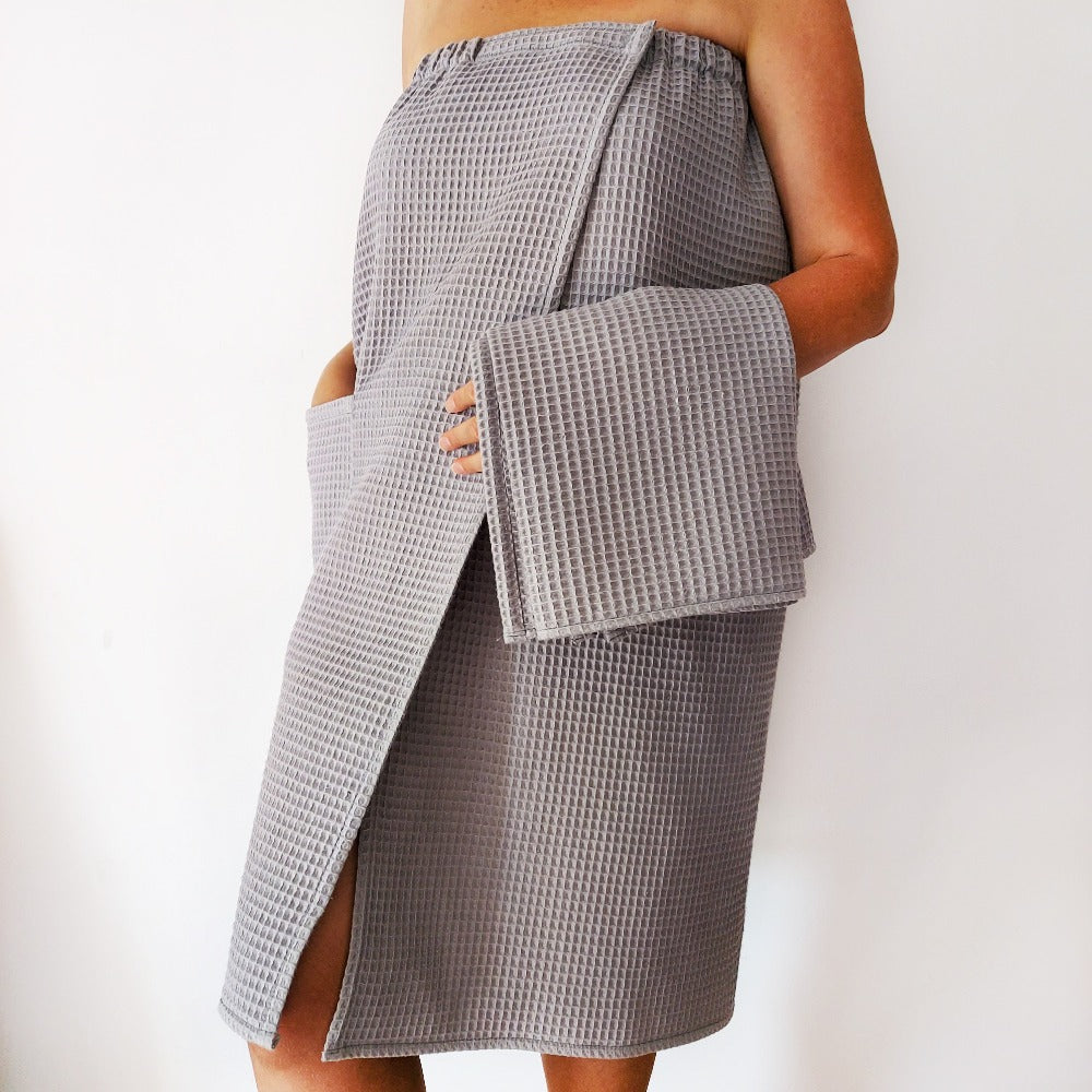 Sauna Set Wrap Towel, Towel Wrap for Women, Bath towel, Waffle weave
