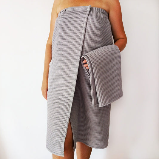 Sauna Set Wrap Towel, Towel Wrap for Women, Bath towel, Waffle weave