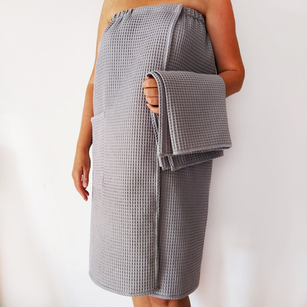 Sauna Set Wrap Towel, Towel Wrap for Women, Bath towel, Waffle weave