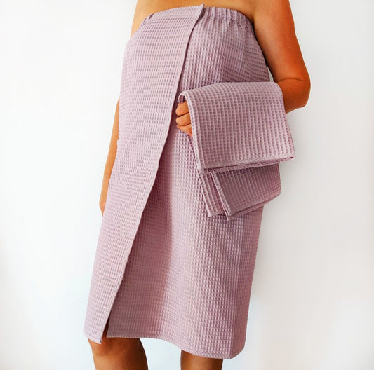 Sauna Set Wrap Towel, Towel Wrap for Women, Bath towel, Waffle weave