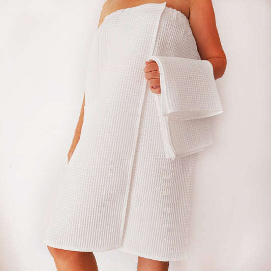 Sauna Set Wrap Towel, Towel Wrap for Women, Bath towel, Waffle weave