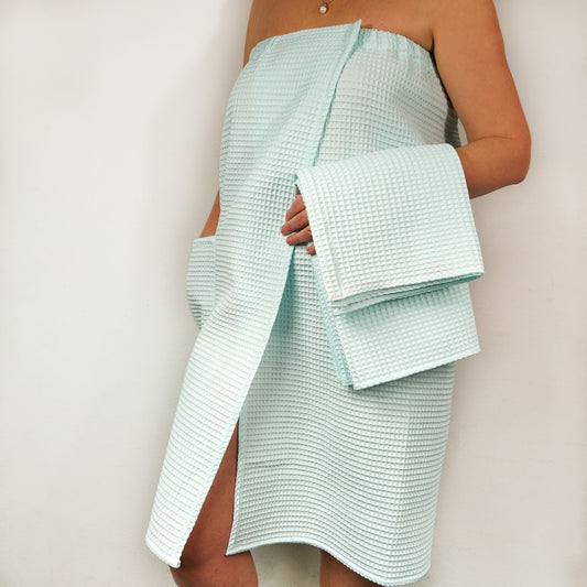 Sauna Set Wrap Towel, Towel Wrap for Women, Bath towel, Waffle weave