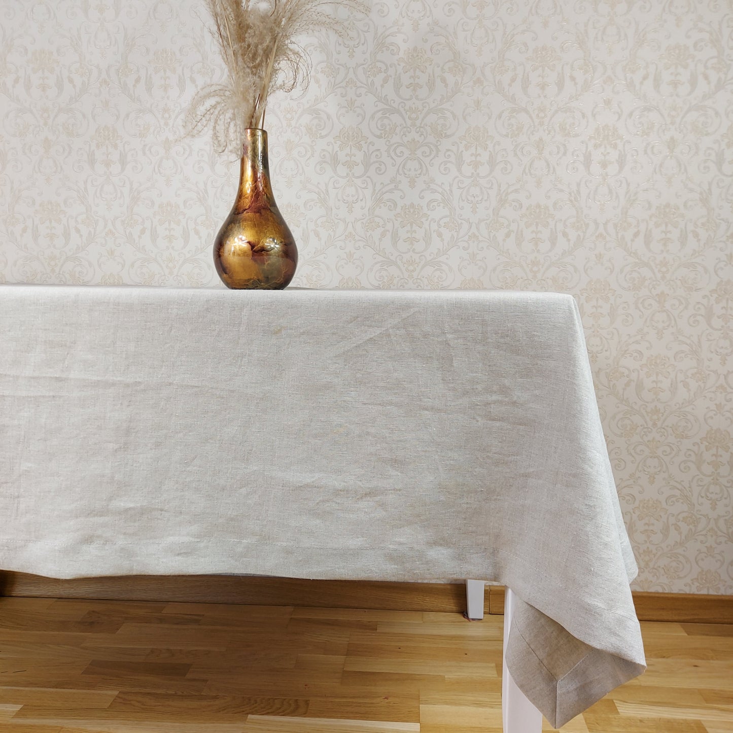 50 Colors Natural Linen Tablecloth, Stonewashed Linen Tablecloth, 205g/m2 Natural