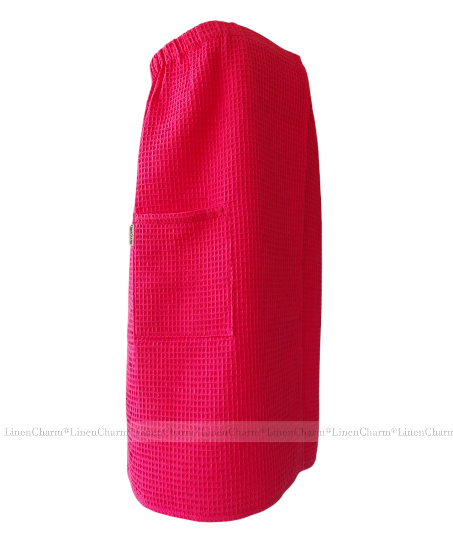 Red Women's Cotton Bath Towel Wrap – Soft, Quick-Dry Spa Towel for Sauna & Pool