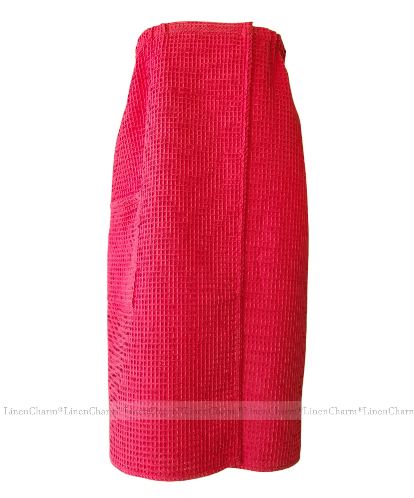 Red Women's Cotton Bath Towel Wrap – Soft, Quick-Dry Spa Towel for Sauna & Pool