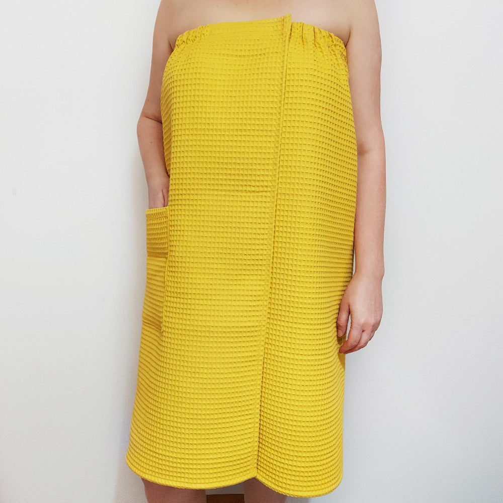 Spa wrap, bath towel wrap, towel waffle weave