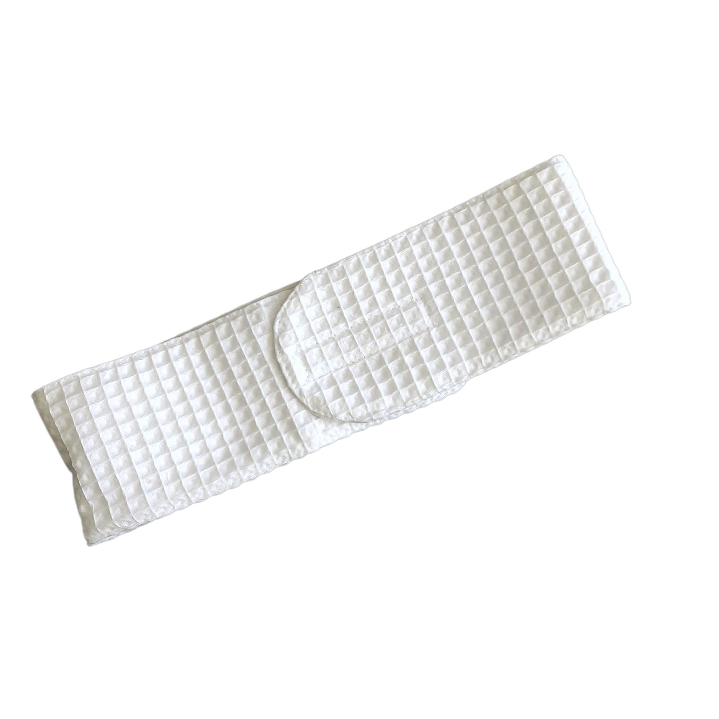 White textured headband on a white background