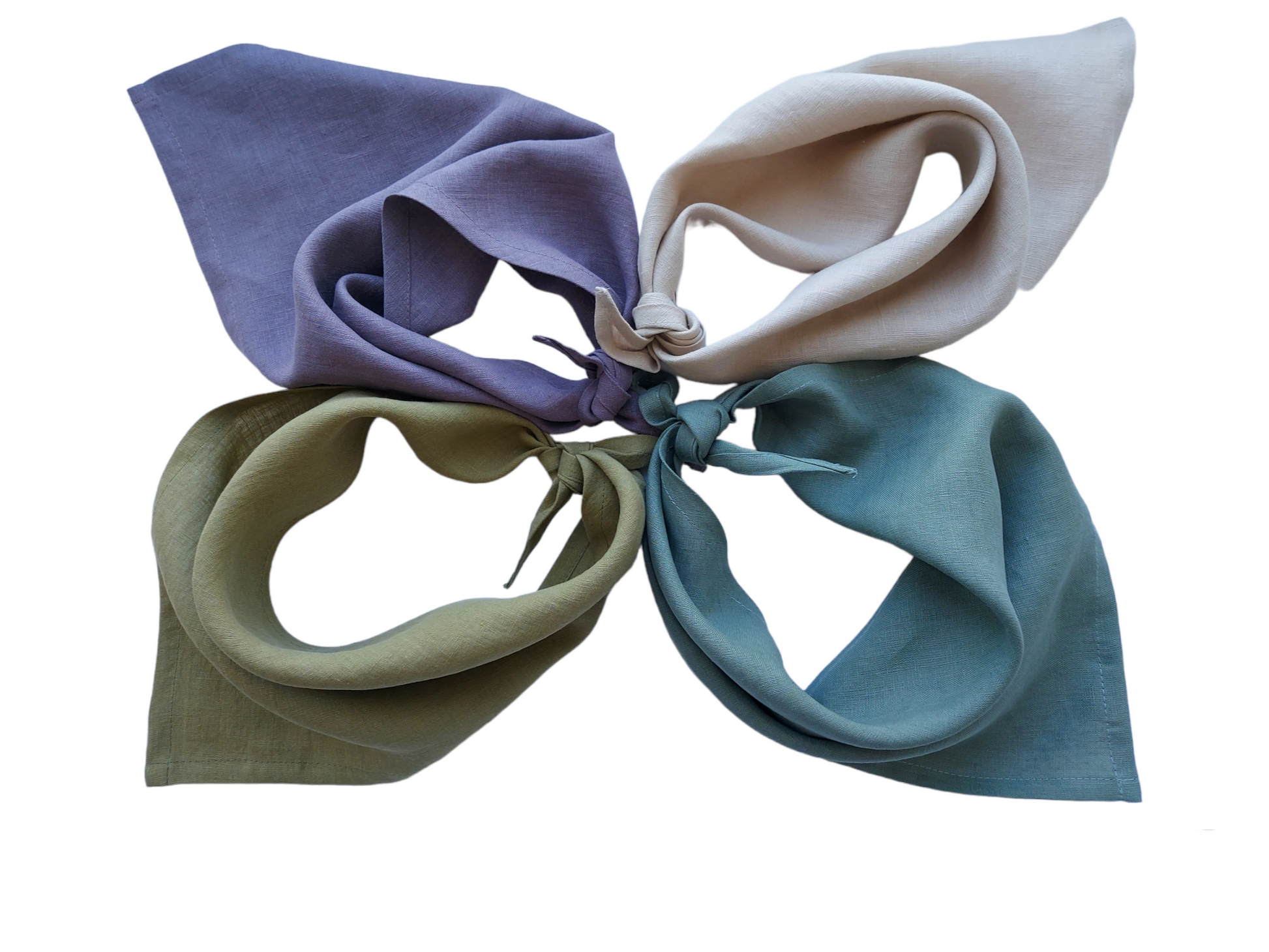 Linen bandana available in 50 colors – rectangle shape 82 x 38 cm