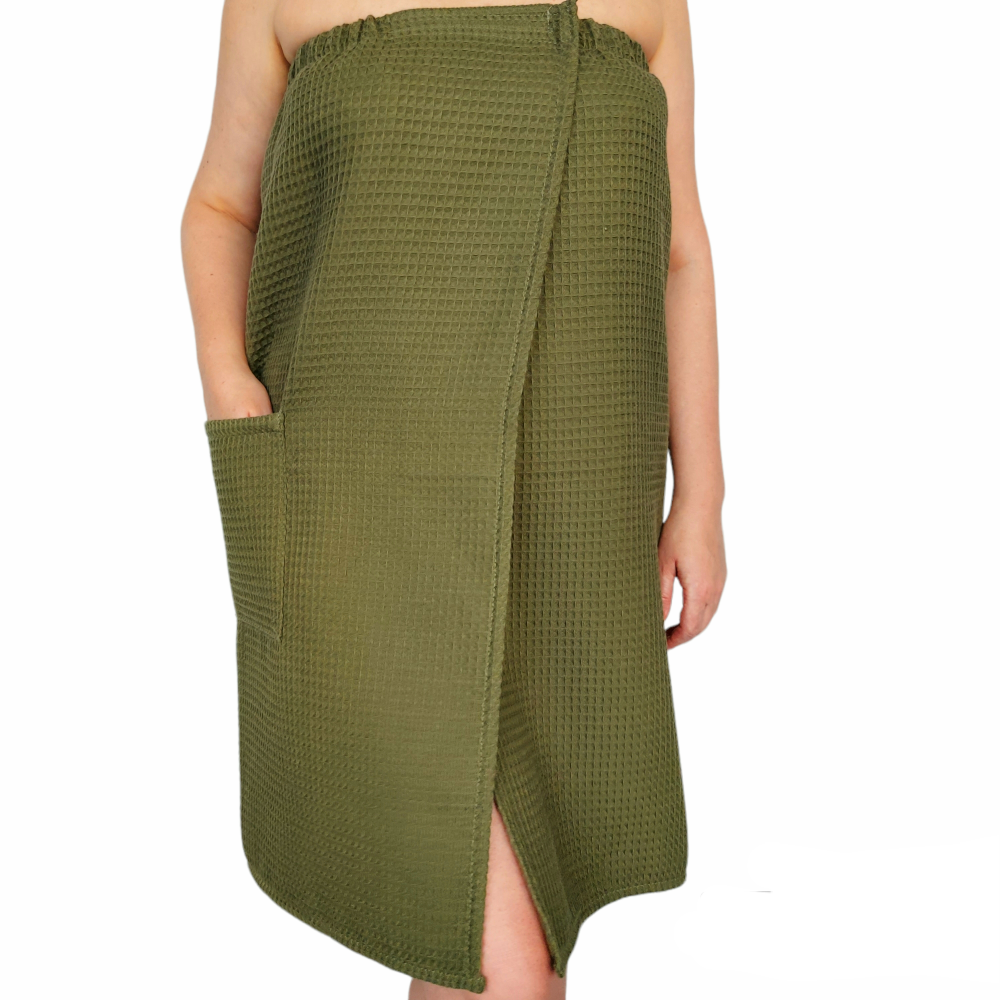 Moss Cotton Towel Wrap for Women – Perfect for Bath, Sauna, and Pool