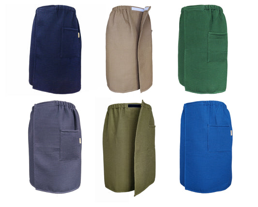 Premium Spa Towel Wrap for Men – Soft Cotton, XS-6XL, Multiple Colors