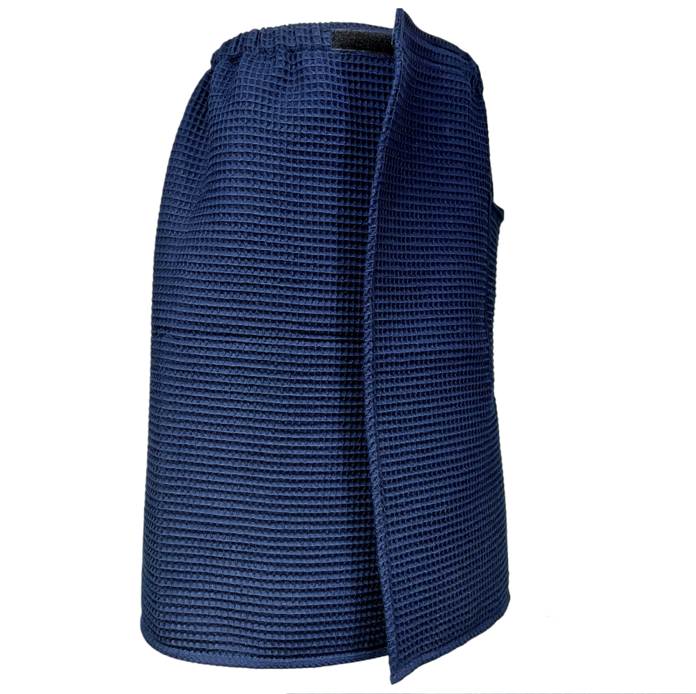 Premium Spa Towel Wrap for Men – Soft Cotton, XS-6XL, Navy Blue