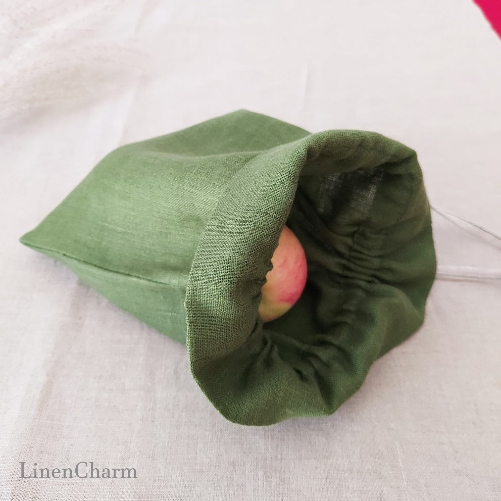 Organic linen bag, 10 Colors