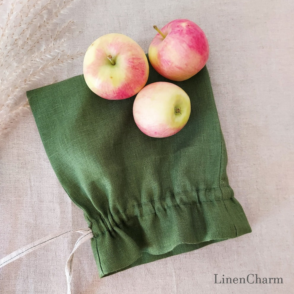 Linen green bag