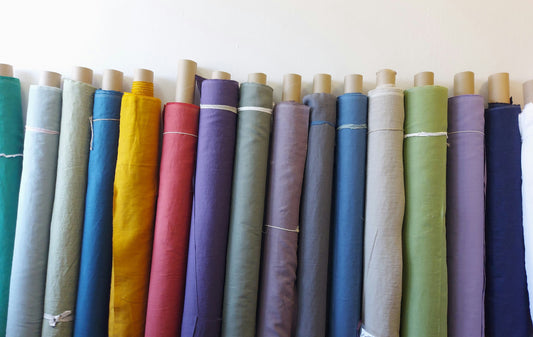 Colors of linen fabrics available in the LinenCharm store