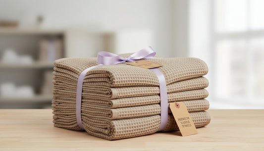 Cotton waffle towel wraps, wholesale, private-label, and brand collaboration clients