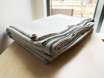 Linen Duvet Cover in Natural Linen Color, Stonewashed Linen
