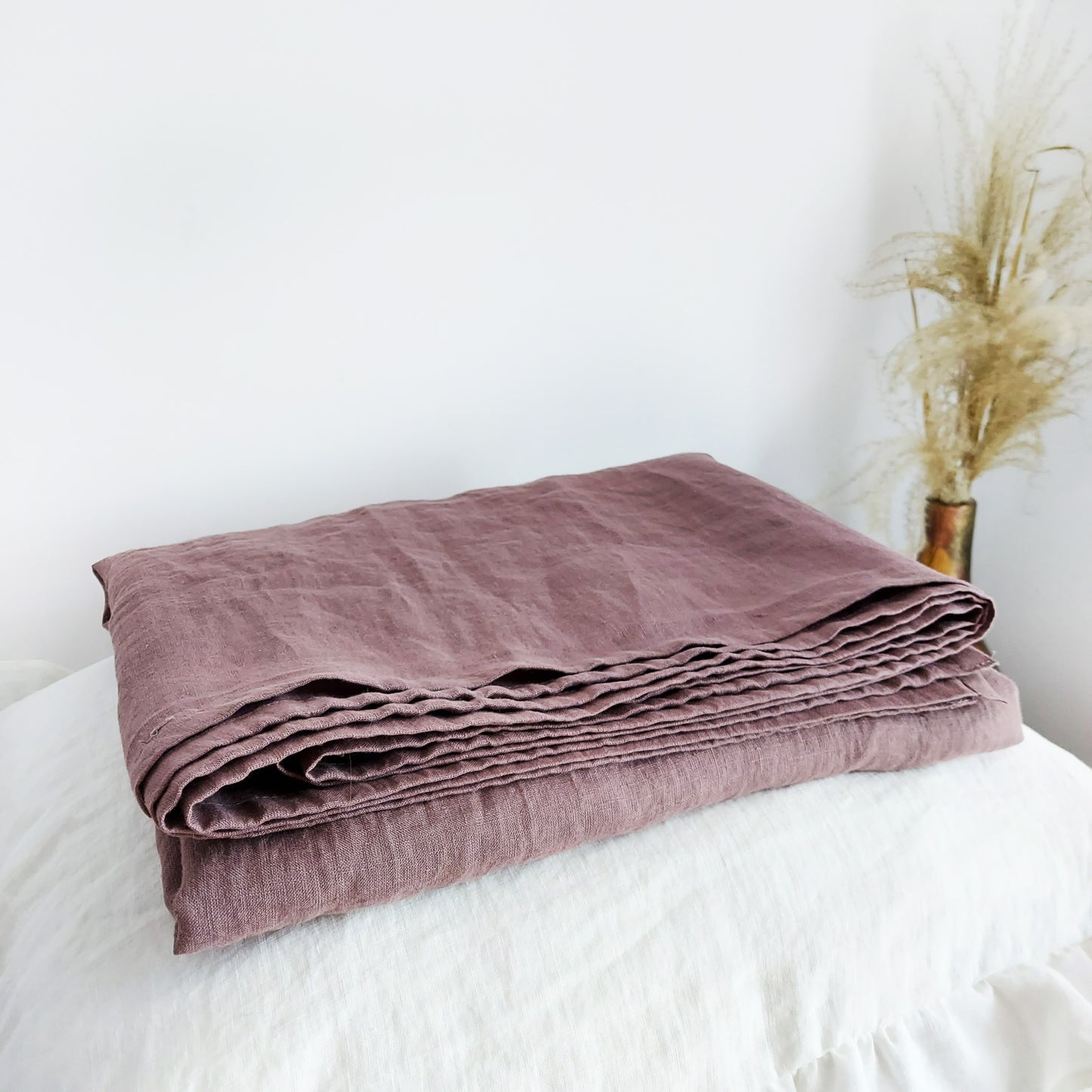 Linen flat sheet, bed sheet 