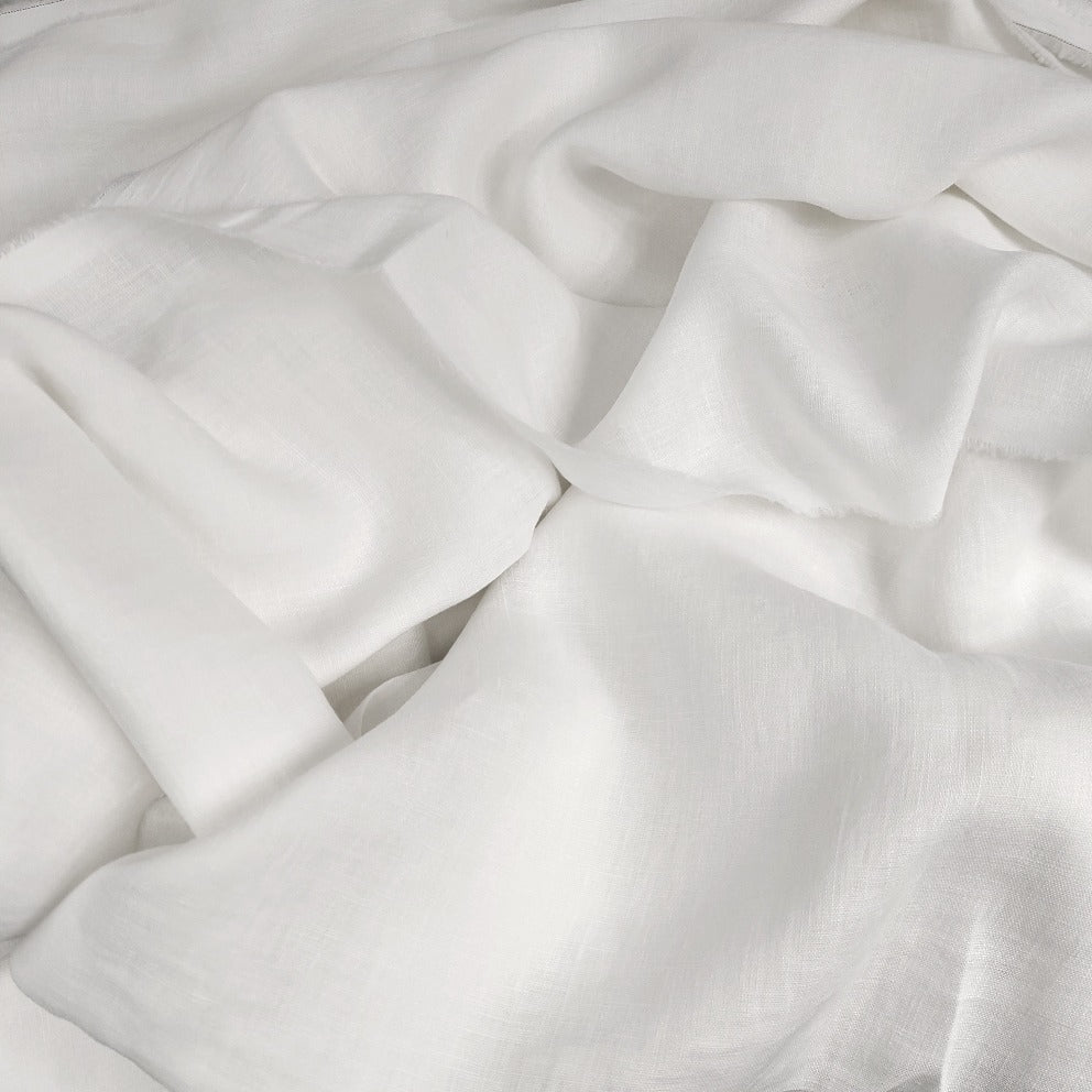 Linen Fabric Stonewashed, Soft Linen Fabric, White Linen fabric 