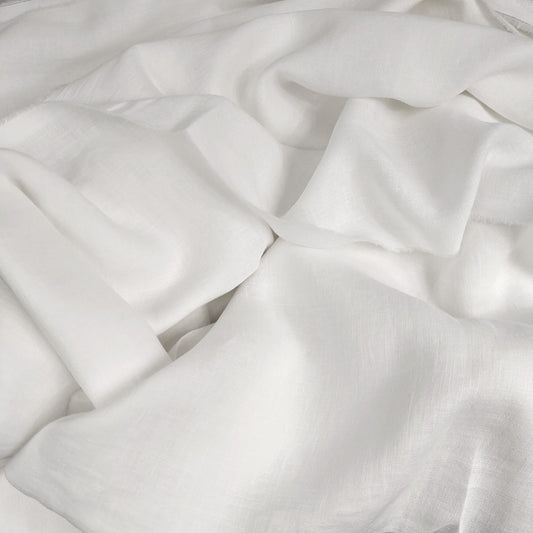 Linen Fabric Stonewashed, Soft Linen Fabric, White Linen fabric 
