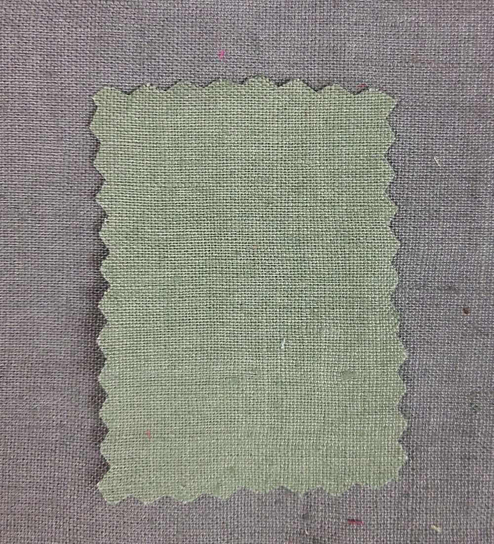 Linen fabric by metre, Soft linen fabric, Green grey linen fabric