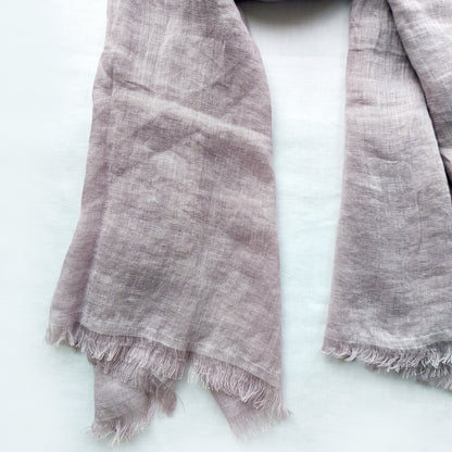 Dusty Lilac Linen Scarf – Lightweight Softened Wrap for Men & Women