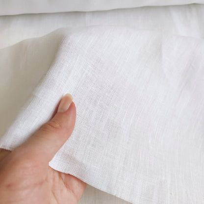 Linen Fabric Stonewashed, Soft Linen Fabric, White Linen fabric 