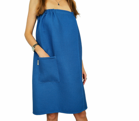 Plus size waffle store weave spa wrap