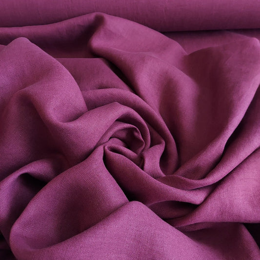 Linen fabric by metre, Soft linen fabric, Plum linen fabric