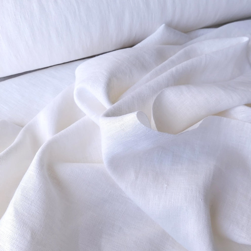 Linen Fabric Stonewashed, Soft Linen Fabric, White linen fabric 