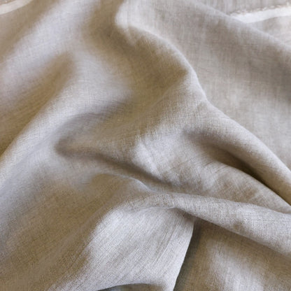 Linen Fabric Stonewashed, Soft Linen Fabric, 170g/m2, 145cm/57", Natural Linen