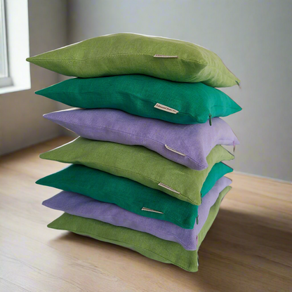 Linen Cushion Cover, Colors, Decorative Pillow Case, Throw Pillow Covers, Hidden Zipper Pillowcase