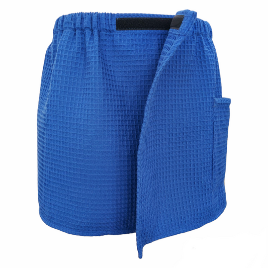 Sexy Spa Towel Wrap XS-6XL for Men, Bath Towel Spa Pool Sauna Towel Kilt Wrap, Blue