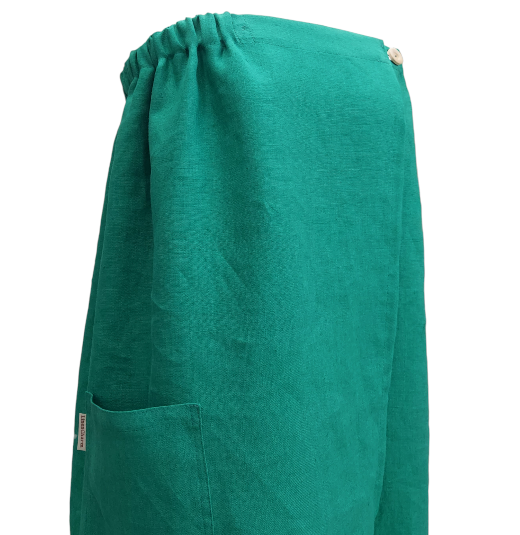 Linen Towel Wrap for Women, Sauna Pareo Wrap, Towel Wrap, Emerald