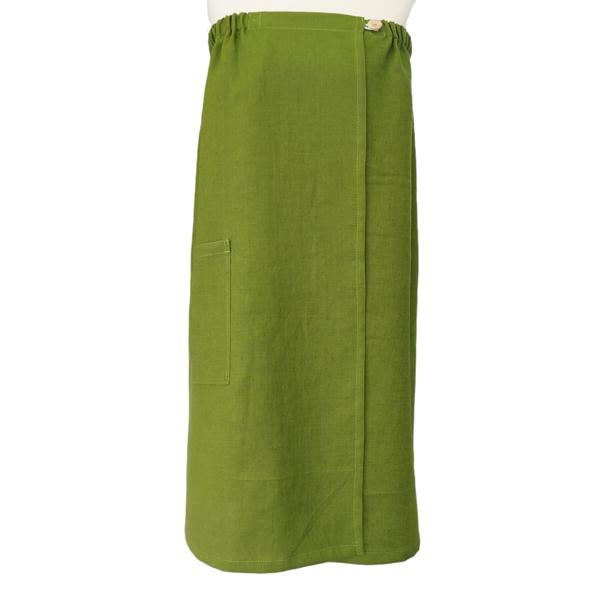 Linen Towel Wrap for Women, Sauna Pareo Wrap, Towel Wrap, Moss