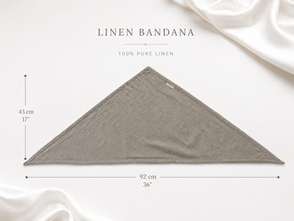Smaragdgrünes Leinen-Bandana – weiches Leinen-Kopftuch & Haarwickel für Damen und Herren