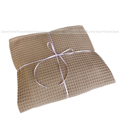 Cotton Waffle XL Bath Towel – Lightweight & Fast-Drying – 100×180 cm
